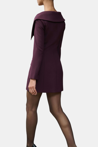 Allura Wide Collar Mini Blazer Dress