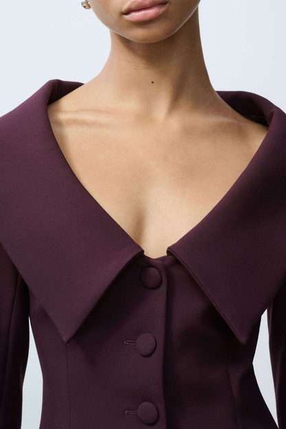 Allura Wide Collar Mini Blazer Dress