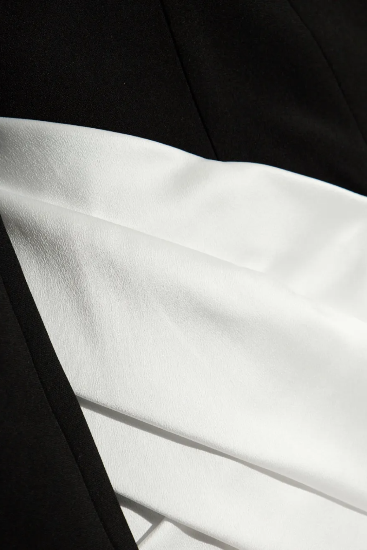 Alouete Two-tone Pleated Satin Mini Dress