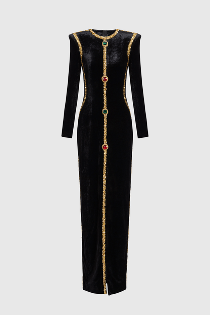 Altaia Crystal Embellished Maxi Dress
