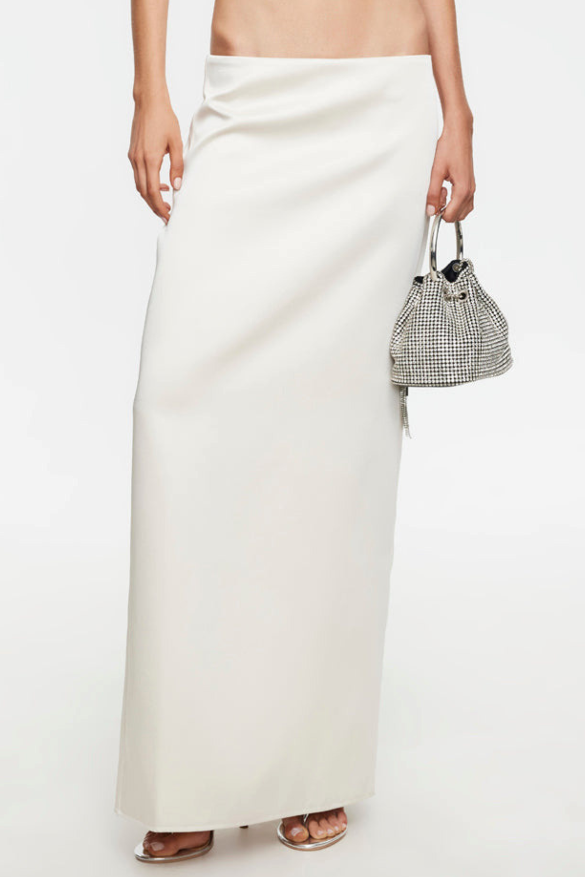Alva Satin Scarf Top & Maxi Skirt Set