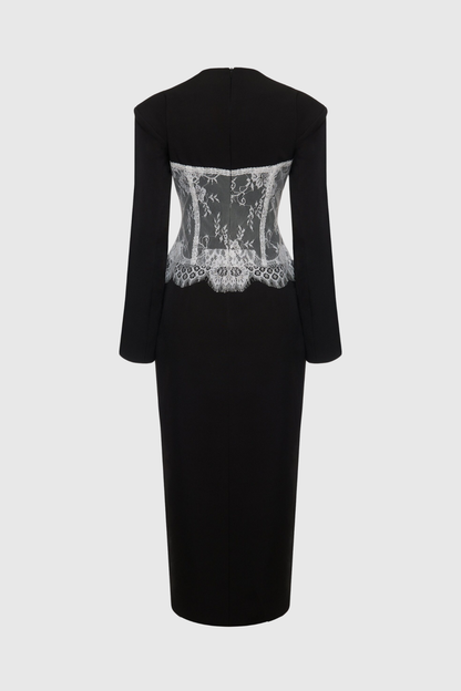 Alvera Lace Midi Blazer Dress