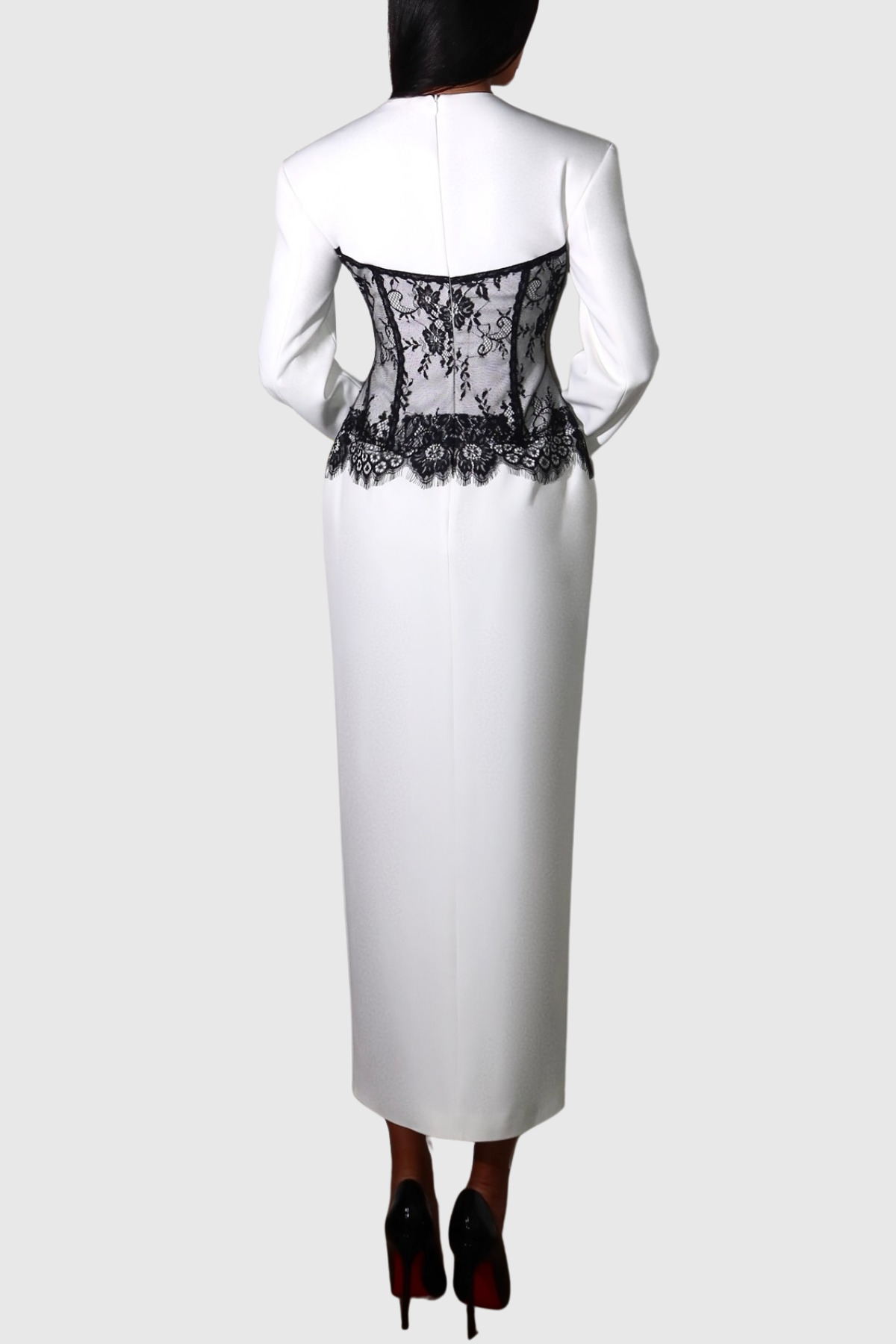 Alvera Lace Midi Blazer Dress