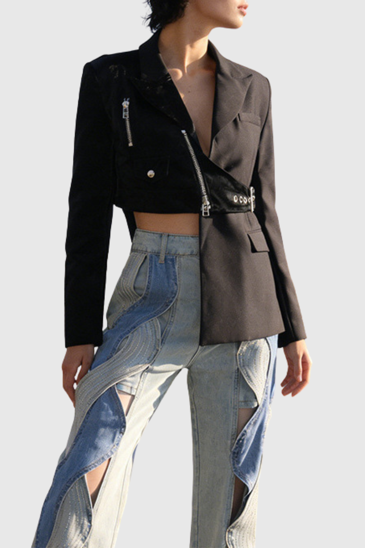 Alvira Asymmetric Deconstruct Blazer
