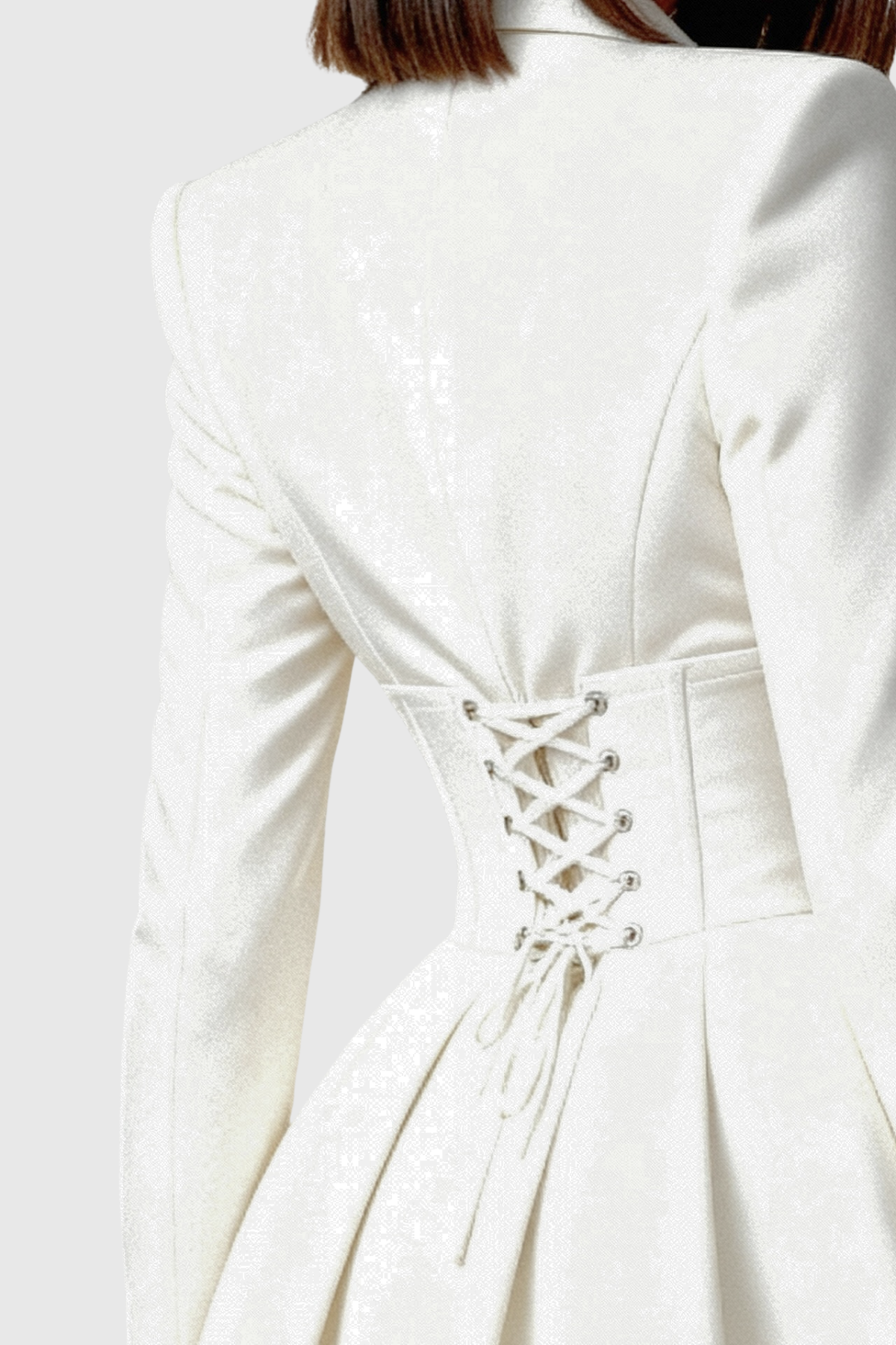 Amabel Lace Corset Blazer - White