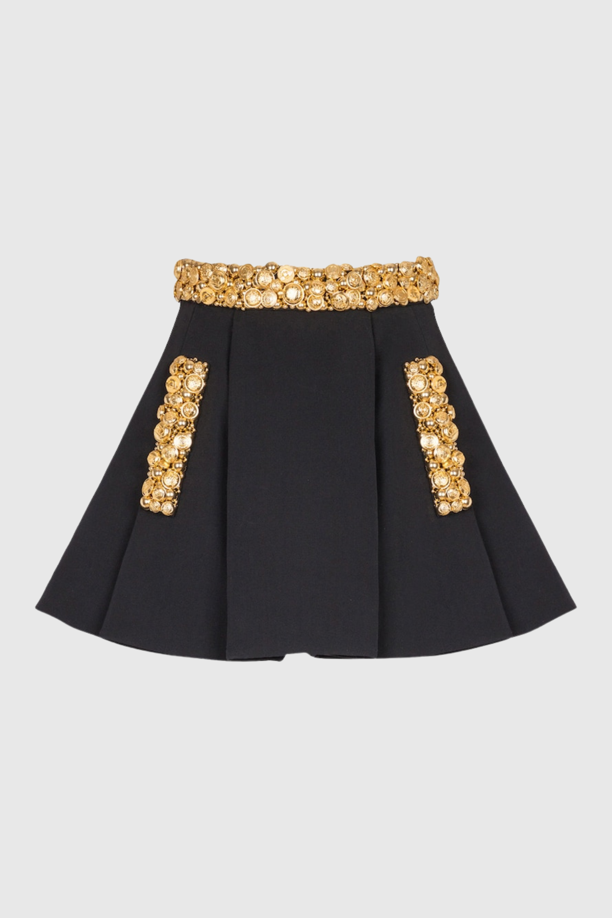 Ambika Buttoned Embellished Top & Mini Skirt Set