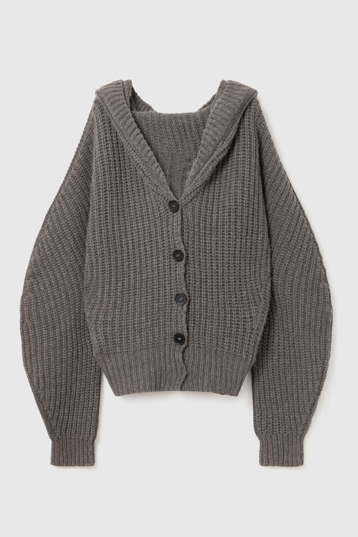 Ambra Ribbed Hooded Cardigan