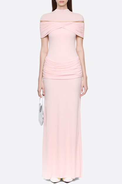 Amoda Cutout Ruched Maxi Dress - Pink