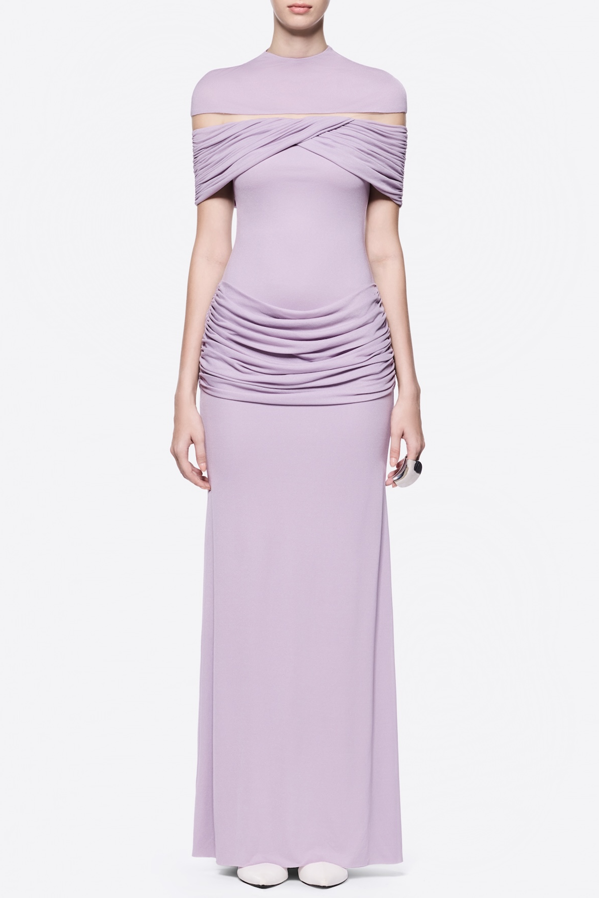 Amoda Cutout Ruched Maxi Dress - Purple