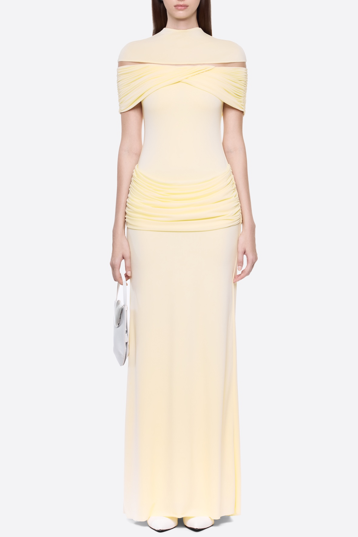 Amoda Cutout Ruched Maxi Dress - Yellow
