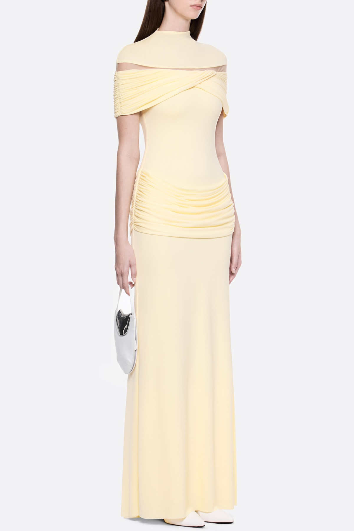 Amoda Cutout Ruched Maxi Dress - Yellow