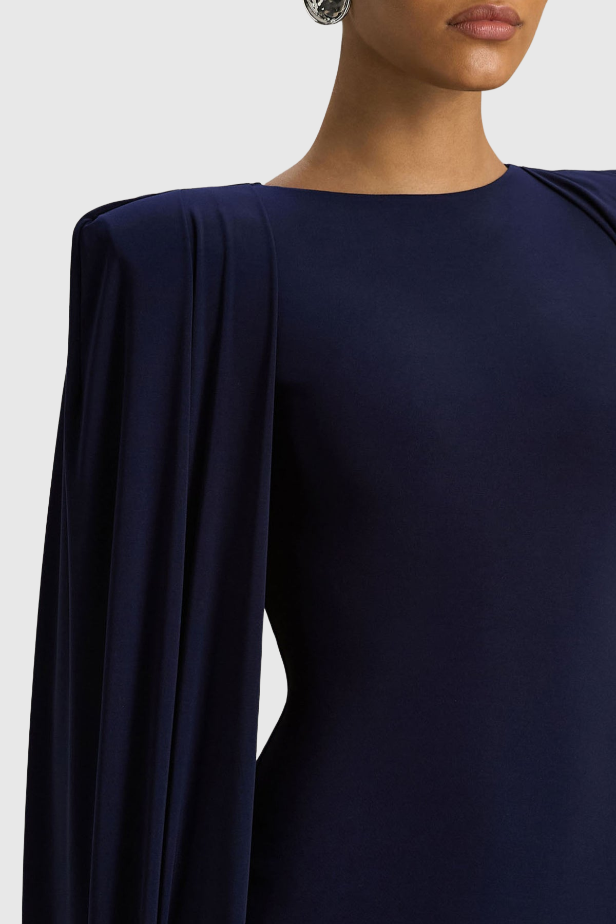 Amory Cape Sleeve Maxi Dress - Navy