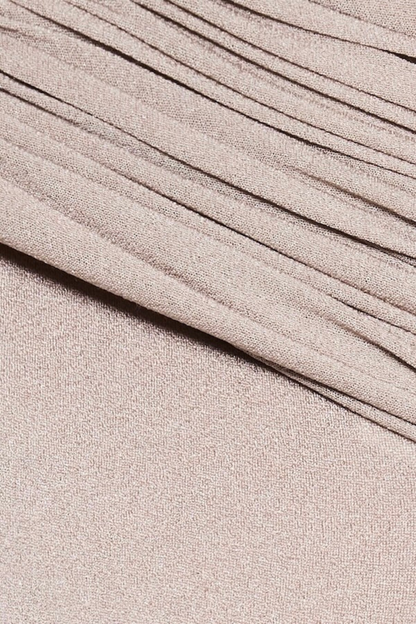 Andersa Asymmetric Draped Maxi Dress - Nude