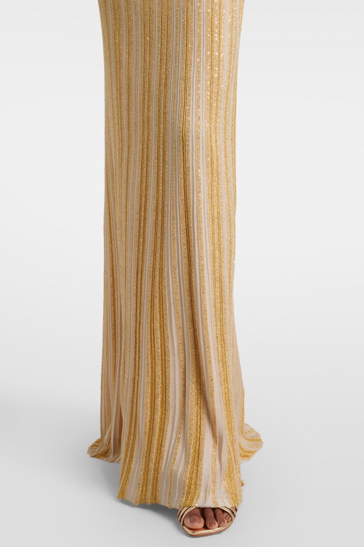 Anderso Sequin Knit Maxi Dress - Gold