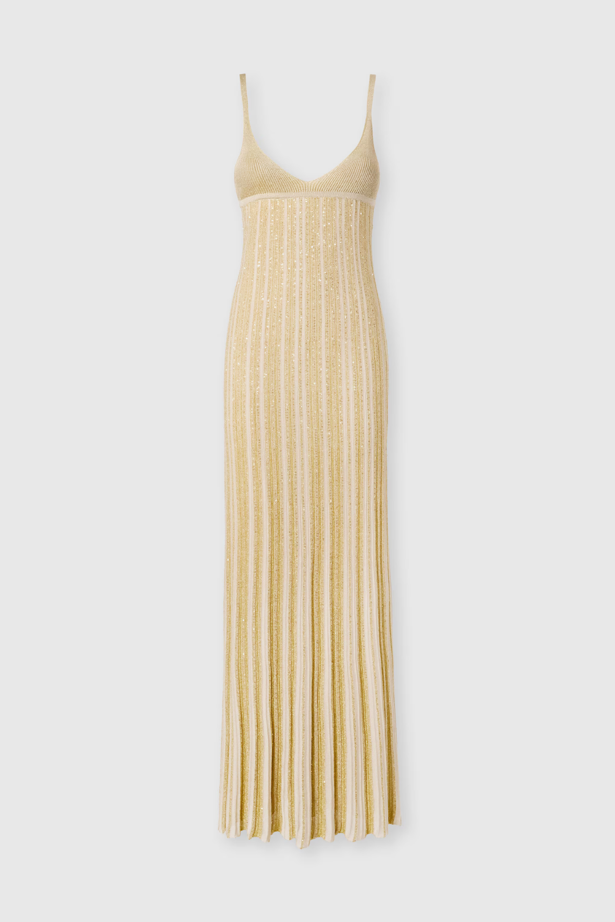 Anderso Sequin Knit Maxi Dress - Gold