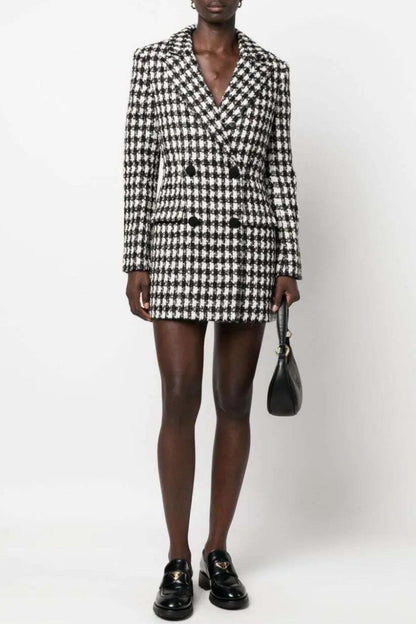 Andya Houndstooth Tweed Blazer