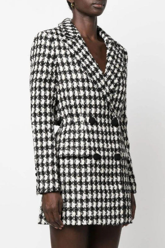 Andya Houndstooth Tweed Blazer