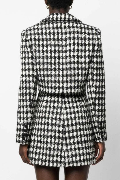 Andya Houndstooth Tweed Blazer