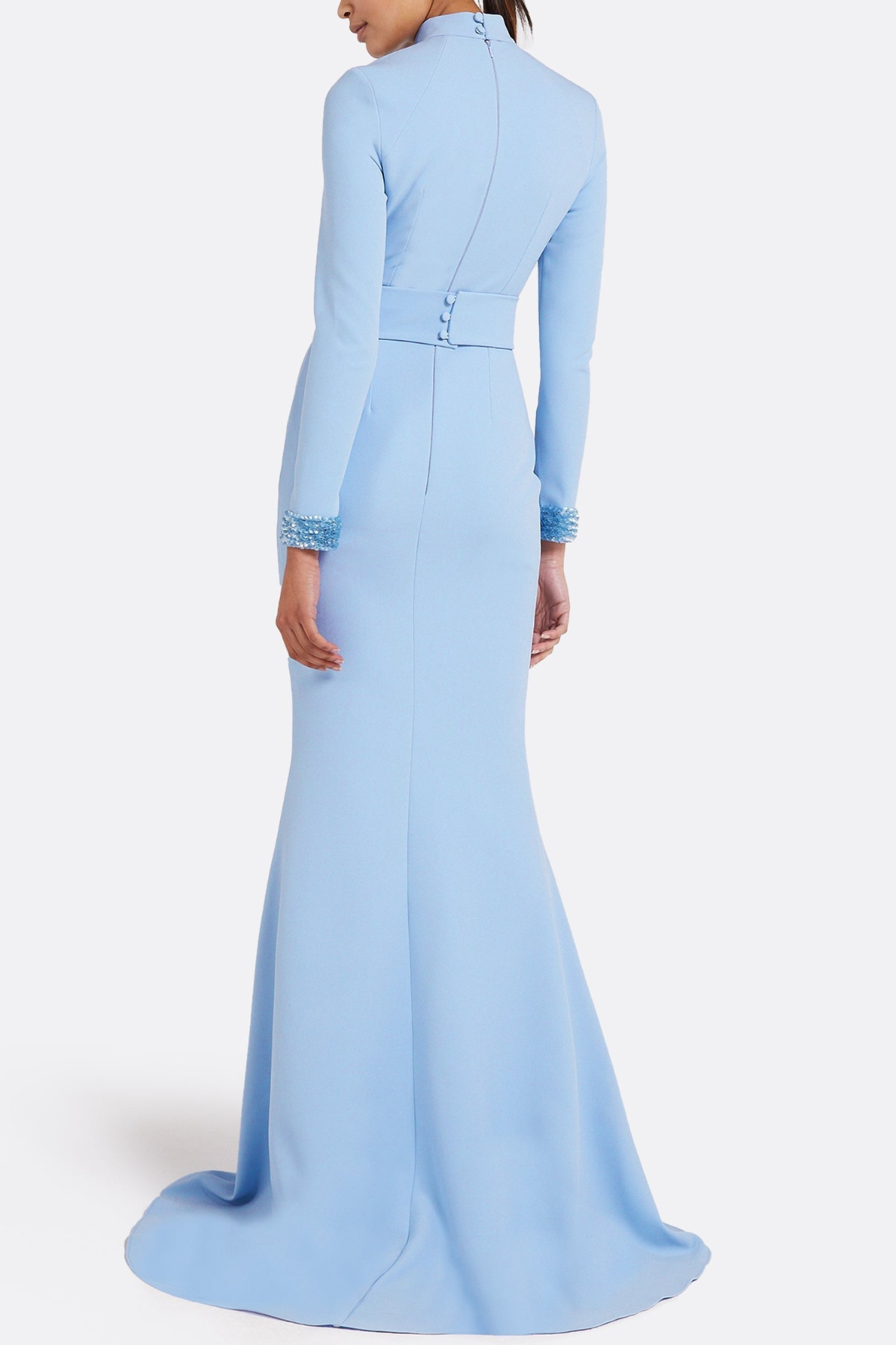 Anise Sequin Embellished Cutout Mermaid Maxi Dress - Blue