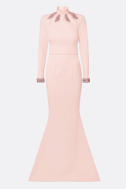 Anise Sequin Embellished Cutout Mermaid Maxi Dress - Pink