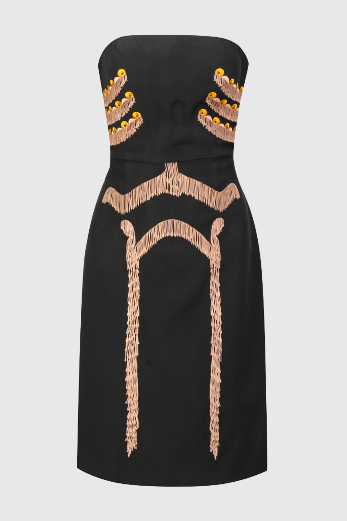 Annabet Strapless Embroidered Mini Dress
