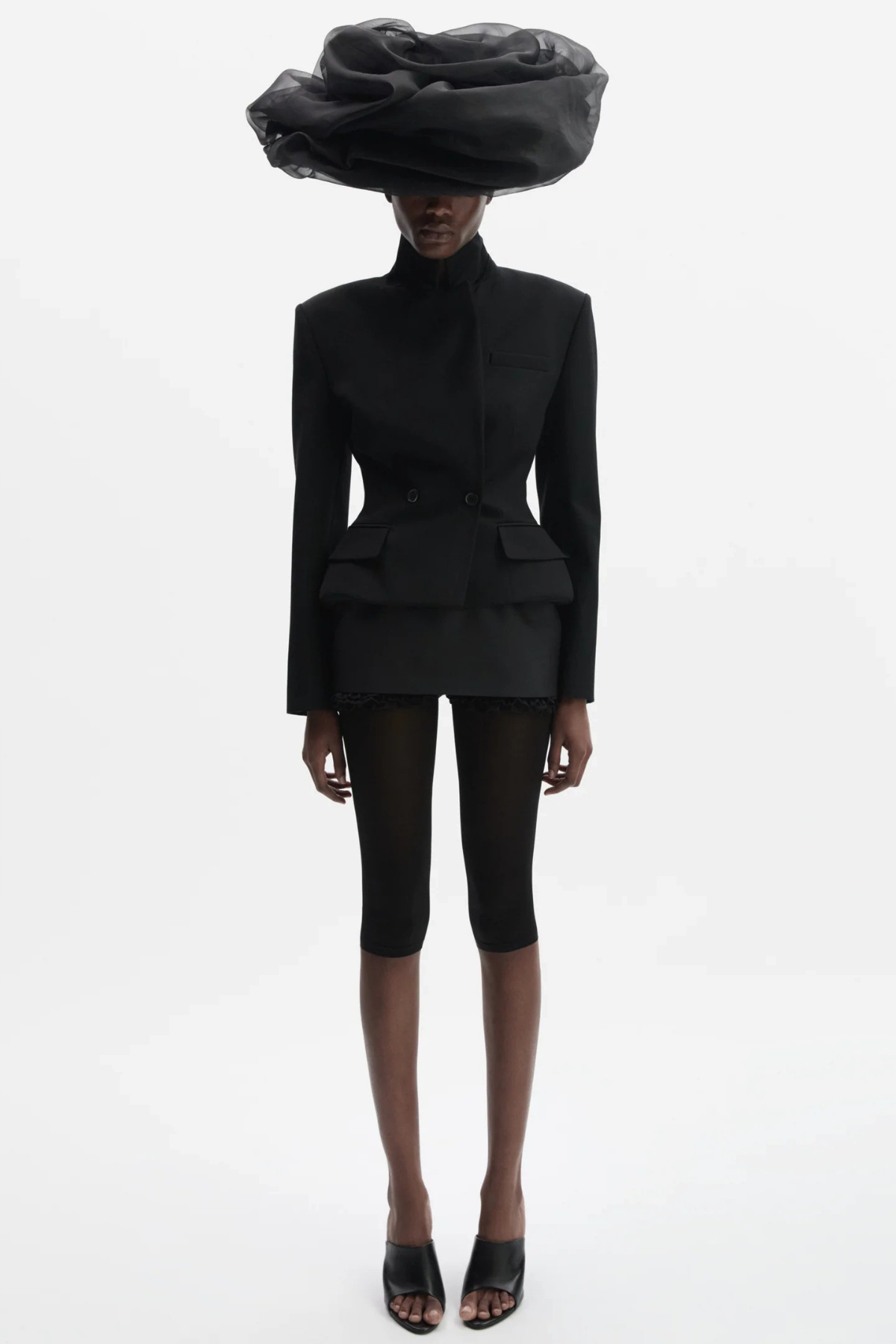 Annaka Peplum Blazer - Black