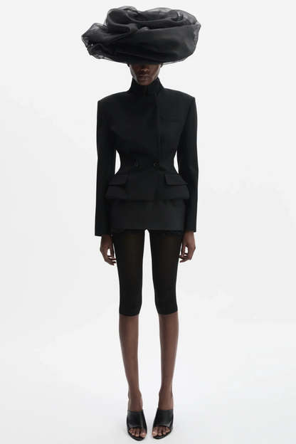 Annaka Peplum Blazer - Black