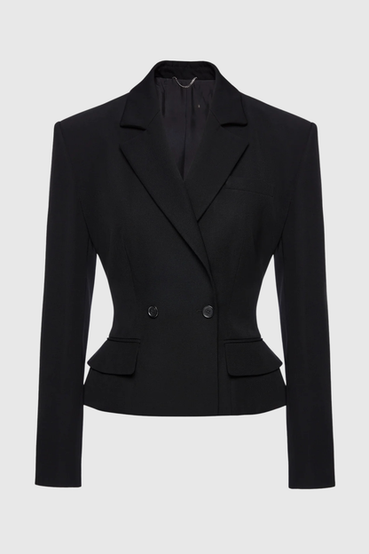 Annaka Peplum Blazer - Black