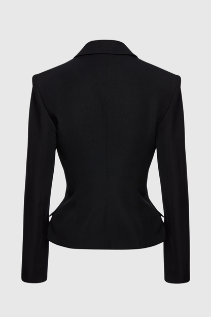 Annaka Peplum Blazer - Black