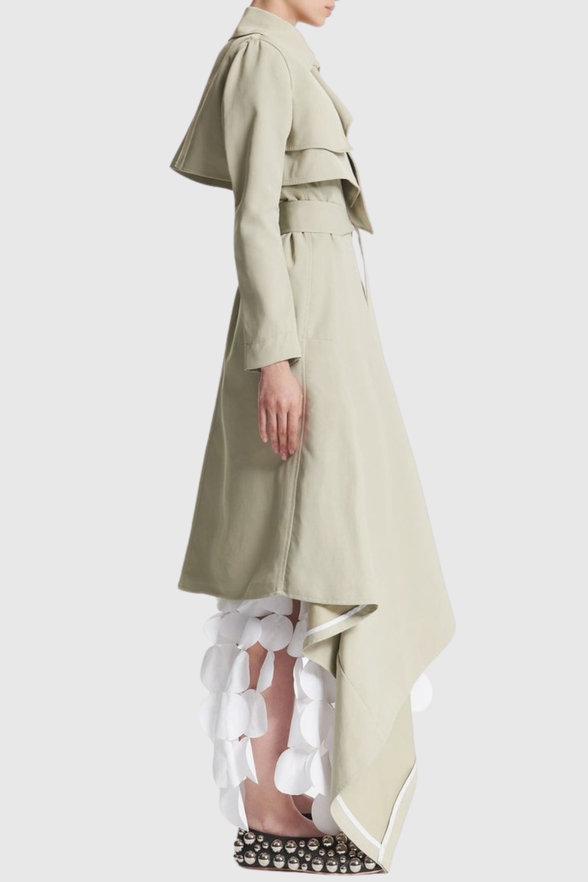Annale Asymmetric Double Breasted Trench Coat
