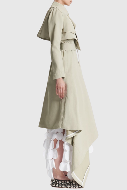 Annale Asymmetric Double Breasted Trench Coat