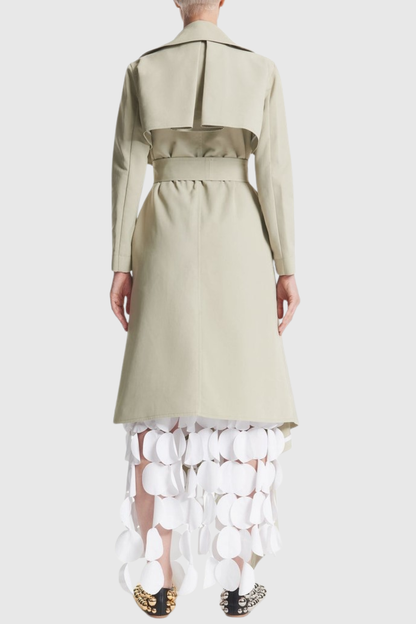 Annale Asymmetric Double Breasted Trench Coat