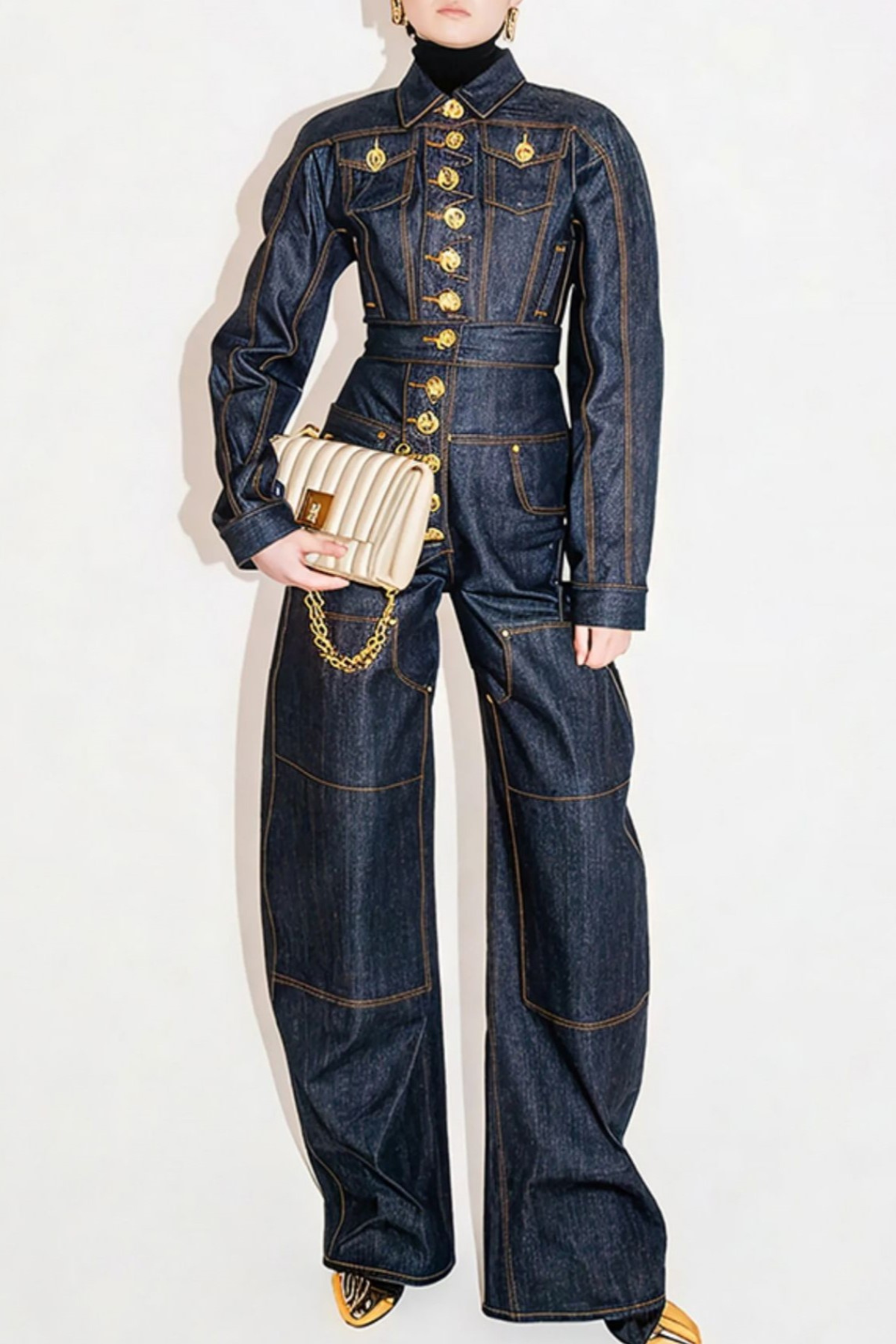 Annema Buttoned Embellished Jeans