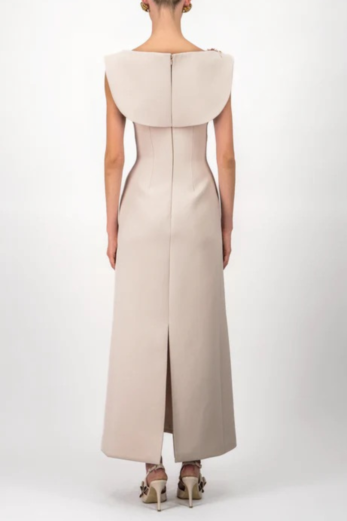 Anousha Floral Appliqué Sleeveless Maxi Dress