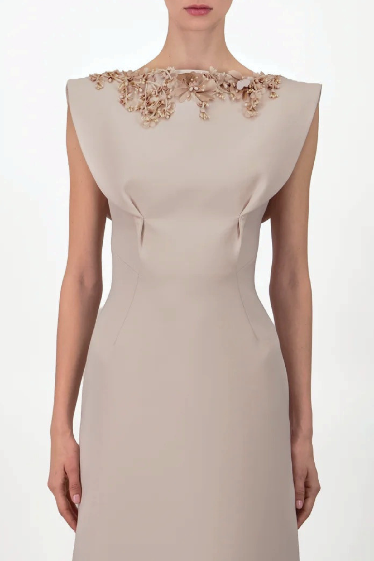 Anousha Floral Appliqué Sleeveless Maxi Dress