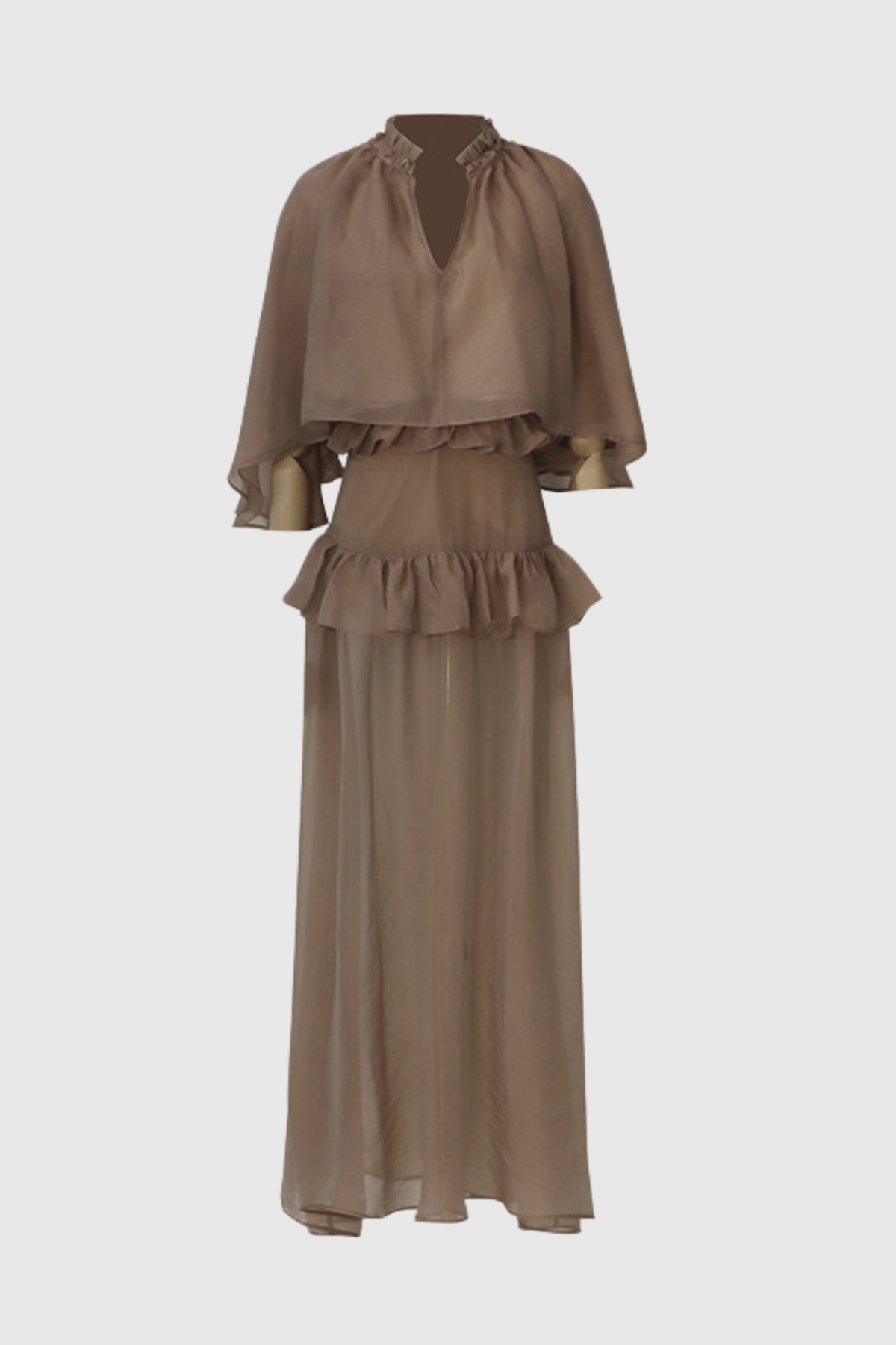 Aoiya Ruffle Top & Maxi Skirt Set