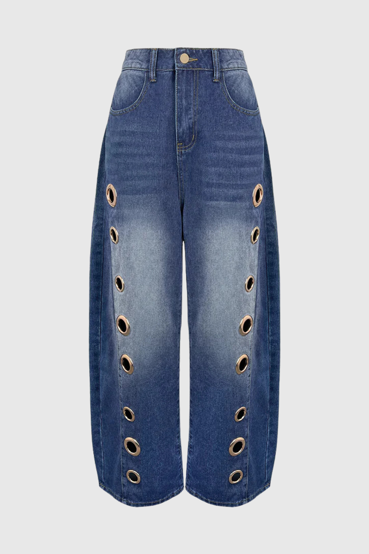 Aolbya Eyelets Jeans - Blue