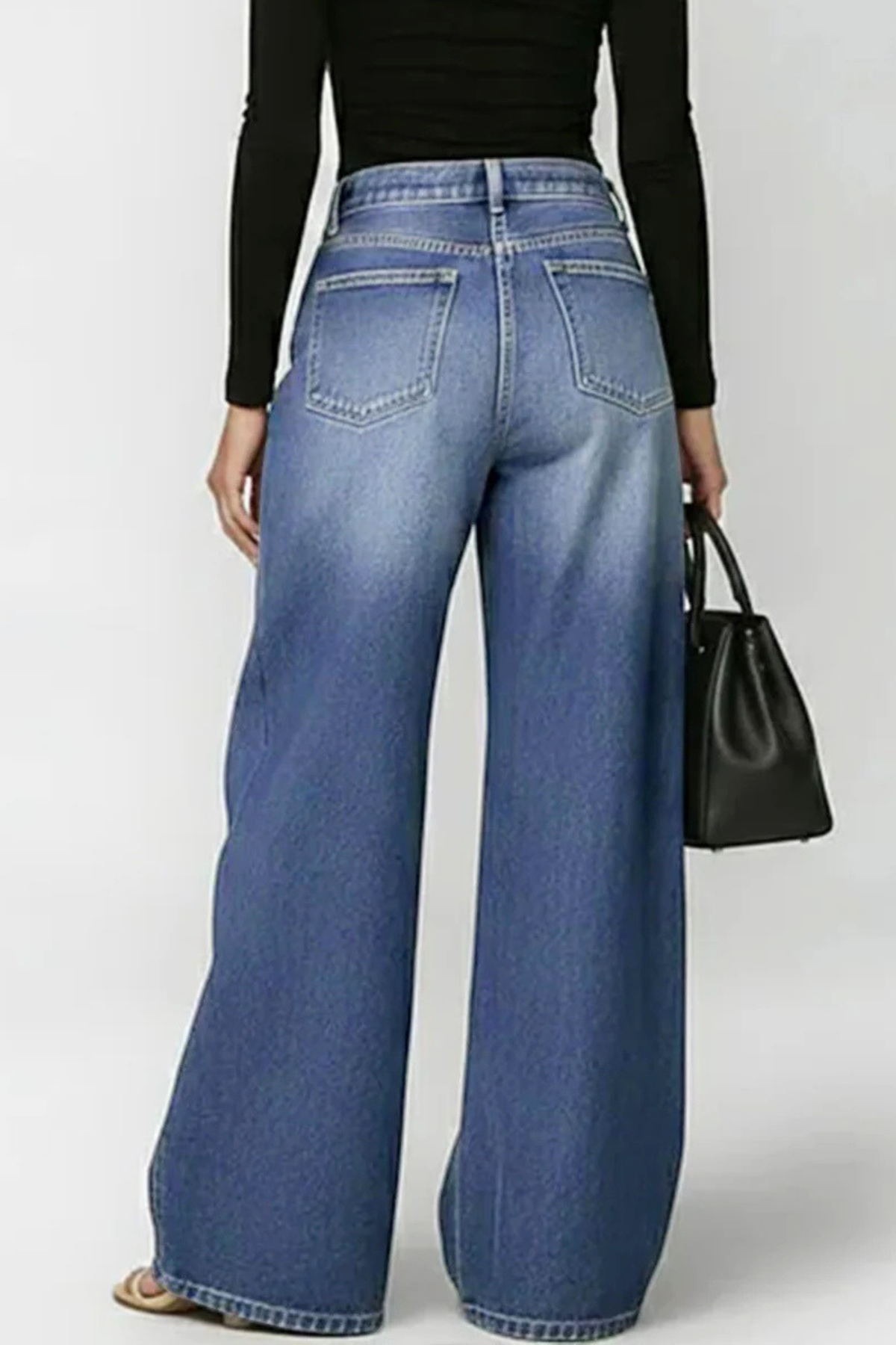 Aolbya Eyelets Jeans - Blue