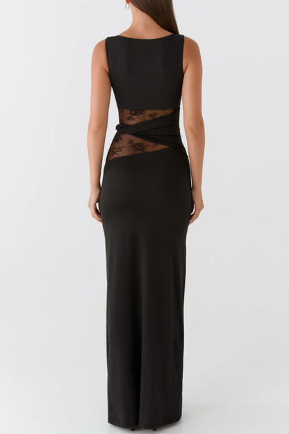 Araluen Sleeveless Lace Maxi Dress - Black