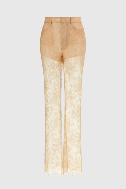 Aranza Lace Trousers - Beige