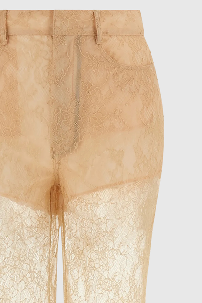 Aranza Lace Trousers - Beige
