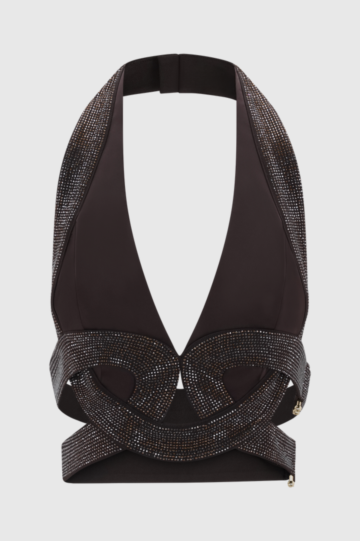 Arcelia Halter Crystal Top & Maxi Skirt Set