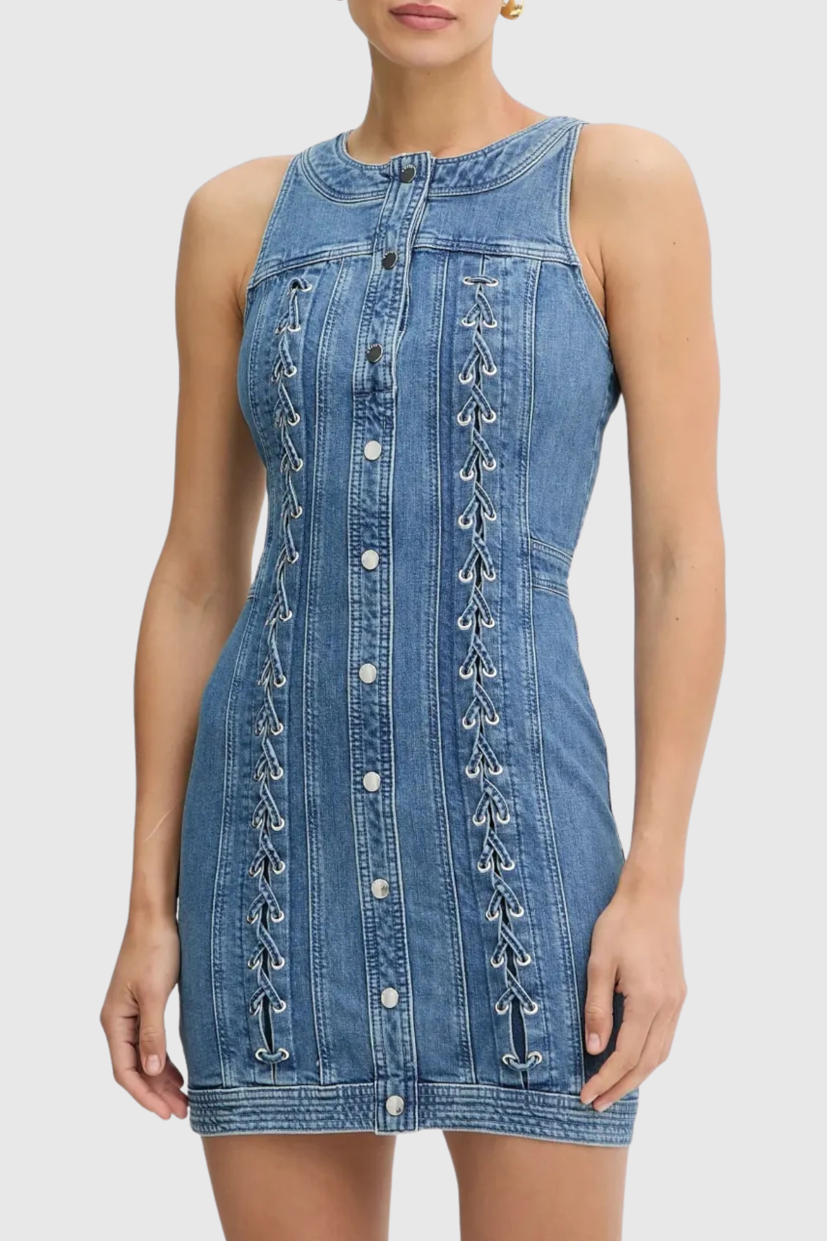 Aries Sleeveless Denim Mini Dress