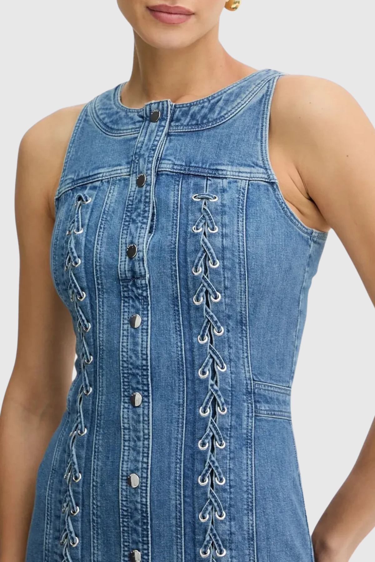Aries Sleeveless Denim Mini Dress