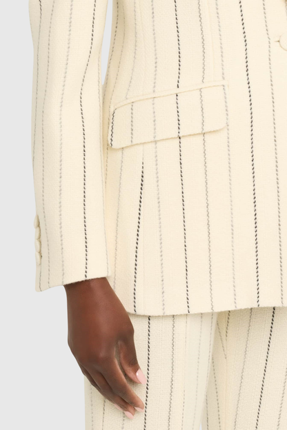 Aroha Pinstripe Blazer & Pants Set