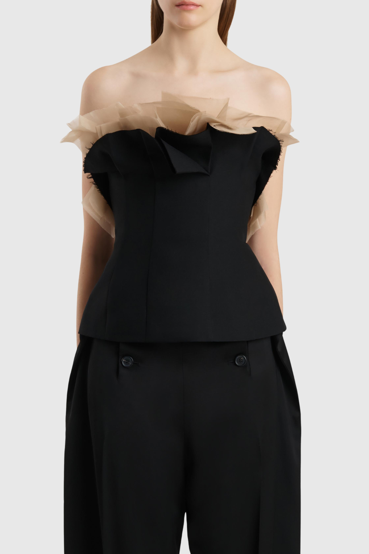 Arowen Ruffle Strapless Top