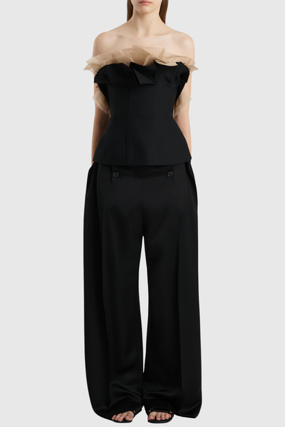 Arowen Ruffle Strapless Top