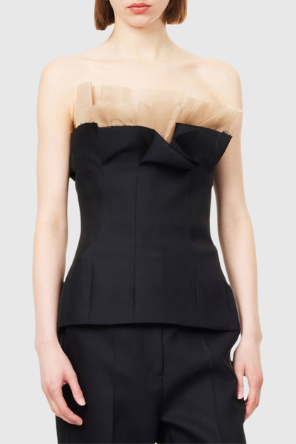 Arowen Ruffle Strapless Top