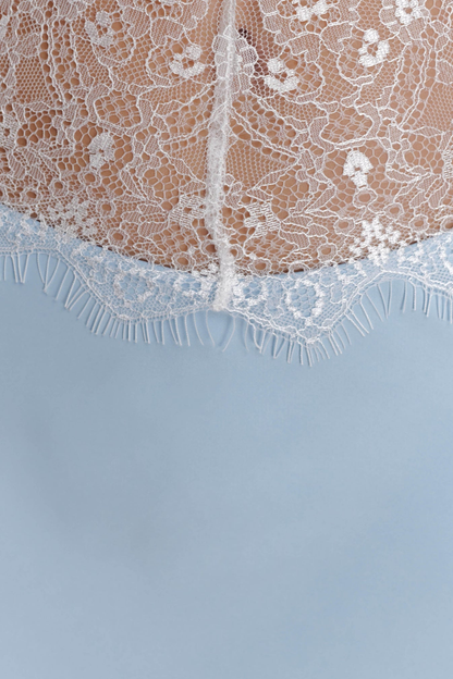 Arrow Strapless Lace Maxi Dress