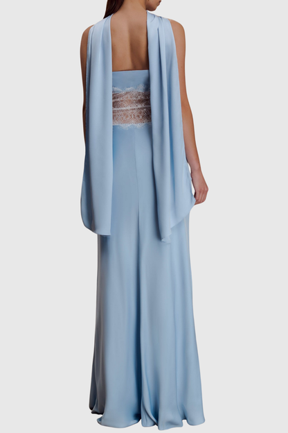 Arrow Strapless Lace Maxi Dress